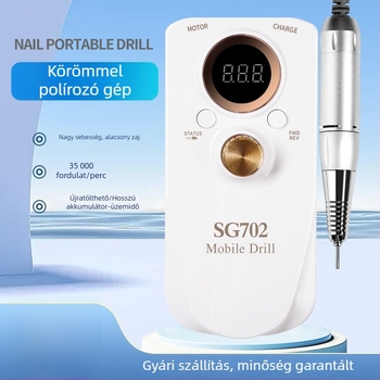 Körömfúró, nagy sebességű professzionális eszköz a halott bőr eltávolításához és polírozáshoz, 35000 rpm, test műanyagból és rozsdamentes acélból, 20 darabos csomagban