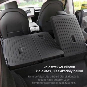 Tesla Model Y első és hátsó csomagtartó szőnyegek, TPE, ragasztó telepítés