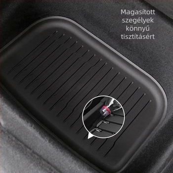 Tesla Model Y első és hátsó csomagtartó szőnyegek, TPE, ragasztó telepítés