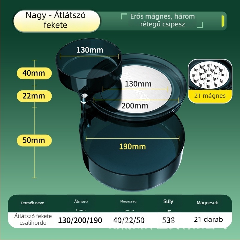 Kawazawa Mágneses Kétfunkciós Etetőtál Nyitott Medencével Horgászathoz – Műanyag