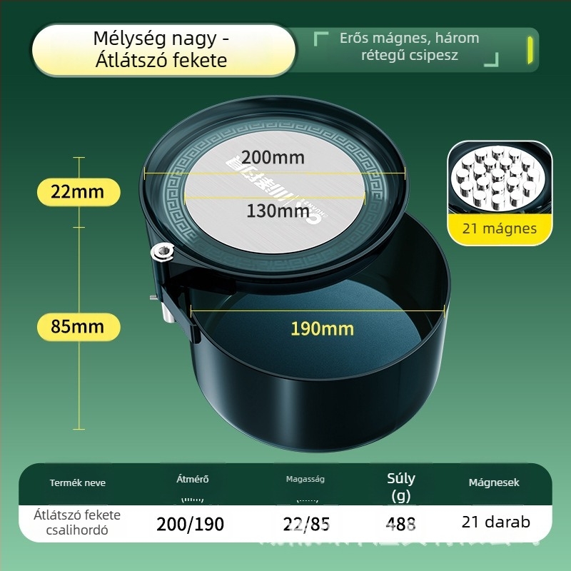 Kawazawa Mágneses Kétfunkciós Etetőtál Nyitott Medencével Horgászathoz – Műanyag