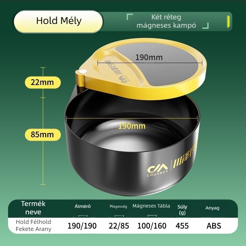 Kawazawa Mágneses Kétfunkciós Etetőtál Nyitott Medencével Horgászathoz – Műanyag