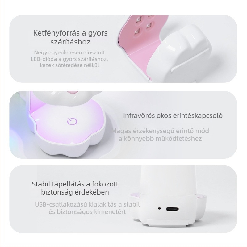 Kézre használható UV-LED körömlámpa gél-lakkhoz – Principal Hua, hazai márka, mindennapi felhasználók számára, import nélkül