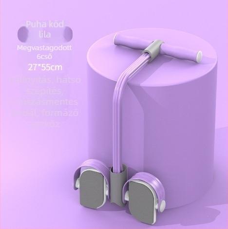 Hasizom-gyakorlatokat segítő eszköz pedálfeszítéssel és számlálási funkcióval, hatszálas kötélrendszer otthoni használatra