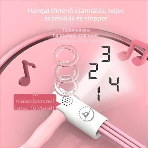 Hasizom-gyakorlatokat segítő eszköz pedálfeszítéssel és számlálási funkcióval, hatszálas kötélrendszer otthoni használatra