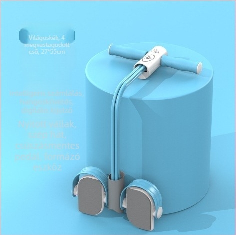 Hasizom-gyakorlatokat segítő eszköz pedálfeszítéssel és számlálási funkcióval, hatszálas kötélrendszer otthoni használatra