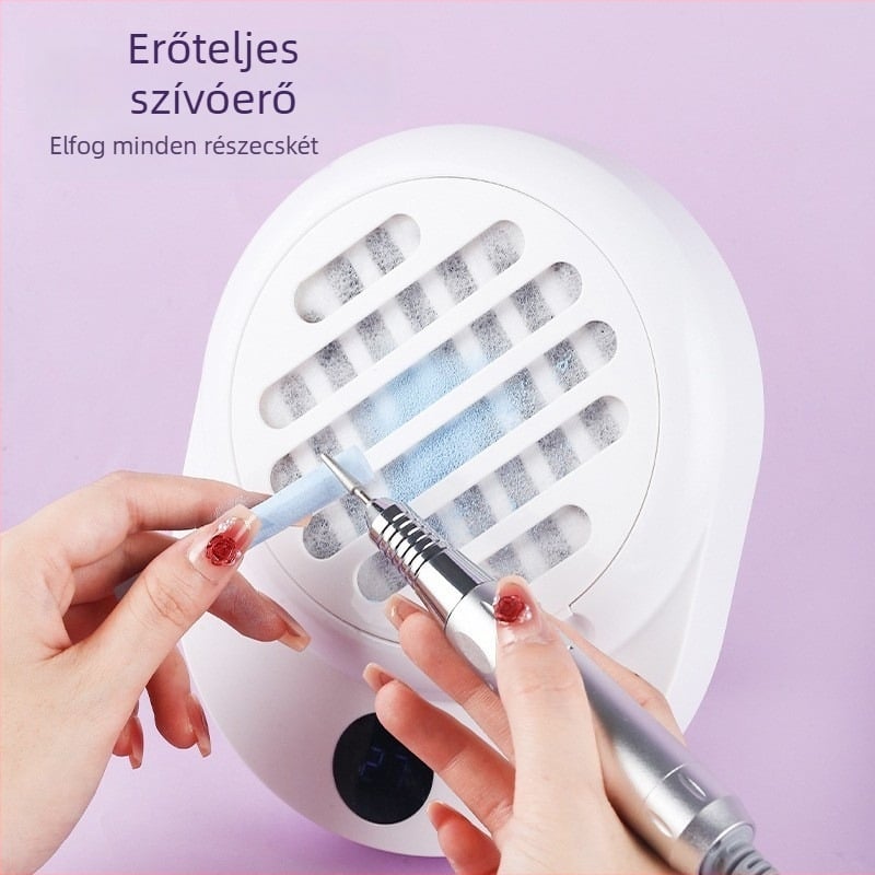 Manikűr porelszívó készülék – nagy szívóerő és csendes működés — Nettó tömeg: 1400 g; Anyag: Műanyag