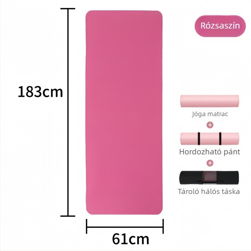 NBR jógamatrac, 8–10 mm vastagság, csúszásmentes felület, kezdőbarát, testreszabható magáncímkével