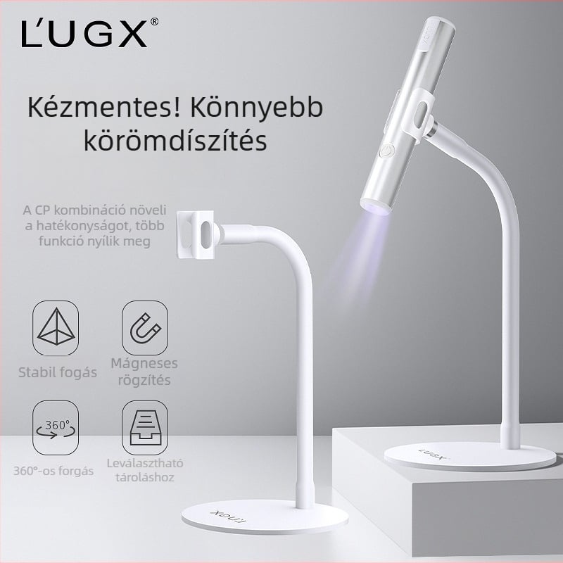 Körömápolási világító állvány – kézben tartható, egyenes, multifunkcionális, hordozható