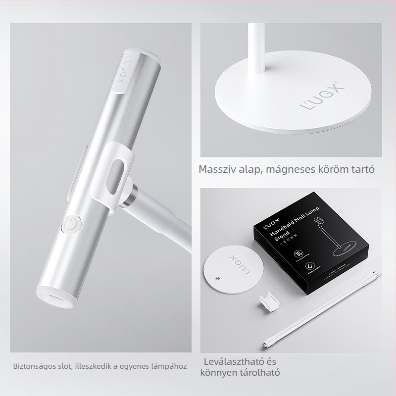 Körömápolási világító állvány – kézben tartható, egyenes, multifunkcionális, hordozható