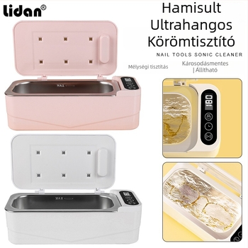 Lidan T-90 többfunkciós ultrahangos tisztító készülék manikűr eszközökhöz, magas frekvenciájú ultrahangos tisztítással és UV fertőtlenítő dobozzal