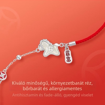 Női karkötő állatövi motívummal, környezetbarát réz anyagból, elektroplakálás felületkezelés, modell SL008