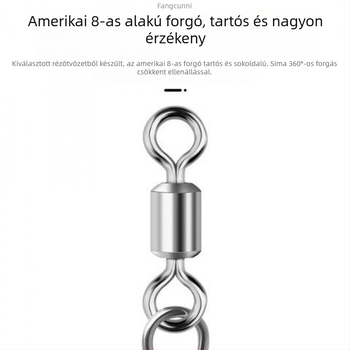 8 formájú gyűrűs csatlakozó horgászat céljára – forgó gyorsnyitó mechanizmus; anyag: Diving fabric; márka: Other