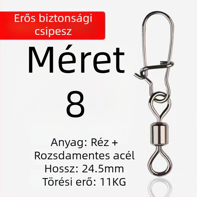 8 formájú gyűrűs csatlakozó horgászat céljára – forgó gyorsnyitó mechanizmus; anyag: Diving fabric; márka: Other