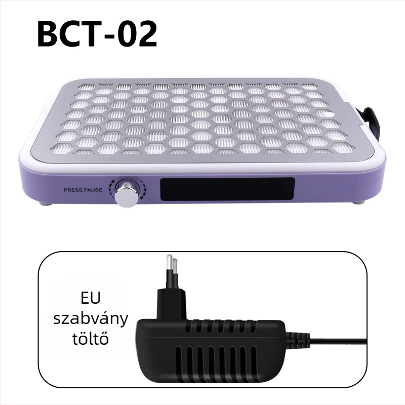 Manikűr porgyűjtő, ultra vékony, csendes, kettős kerekekkel és erős szívással, rozsdamentes acél, 1012 g