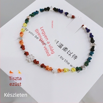 Viaszszálas karkötő geometriás formával, kézzel készített, 925 ezüst, női eredeti dizájn, Zhongshan eredet