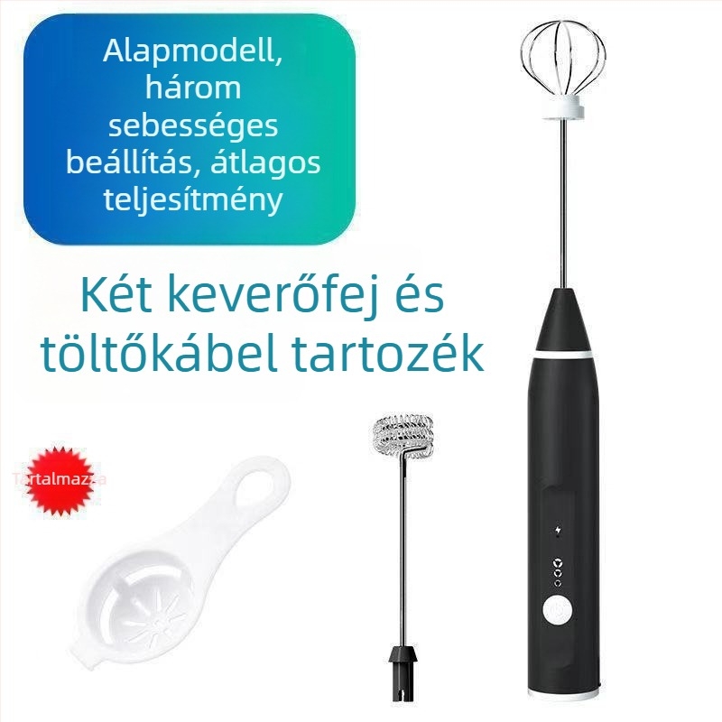 Elektromos mini tojáshabosító otthonra – tortakeverő, automatikus fehérjehabosító | Kód KL519556445 | Márka: Egyéb