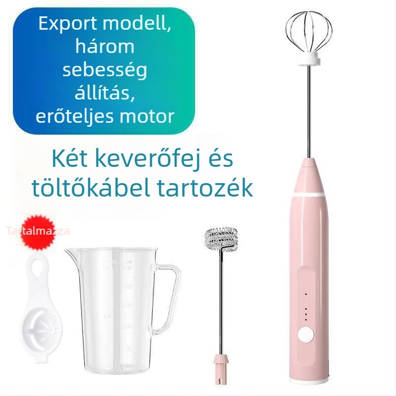 Elektromos mini tojáshabosító otthonra – tortakeverő, automatikus fehérjehabosító | Kód KL519556445 | Márka: Egyéb