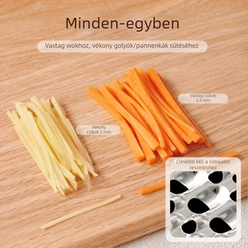 Xilin többfunkciós hámozó és szeletelő – penge rozsdamentes acél, ABS test, testreszabható logó, magáncímke