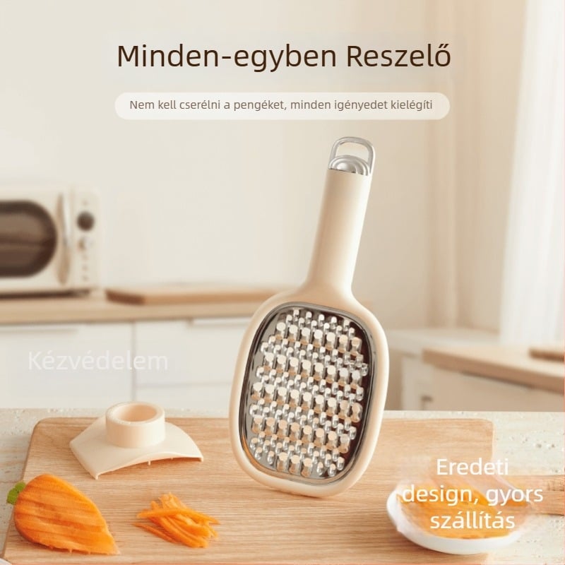 Xilin többfunkciós hámozó és szeletelő – penge rozsdamentes acél, ABS test, testreszabható logó, magáncímke