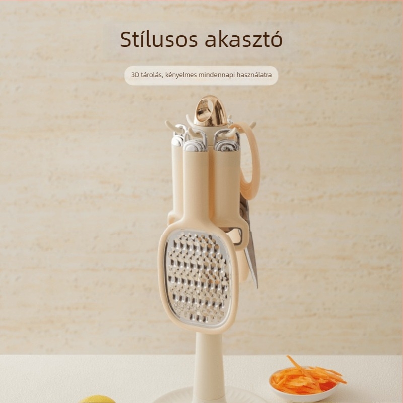 Xilin többfunkciós hámozó és szeletelő – penge rozsdamentes acél, ABS test, testreszabható logó, magáncímke