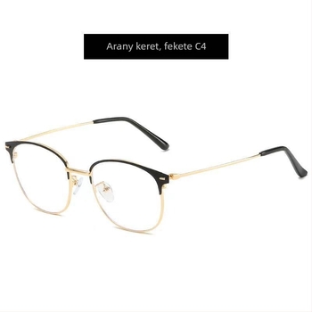 Olvasó szemüveg multifokális lencsékkel, távolra és közelre használható, kékfény elleni védelem, UV védelem, fél-titán keret