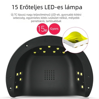54W manikűr lámpa kettős fényforrással, intelligens szenzor, fájdalommentes gyors felmelegedés géllakk szárításához