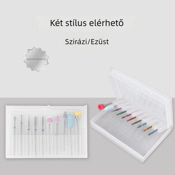 Myano wolfram acél köröm polírozó fej készlet – körömápolási eszközök készlet