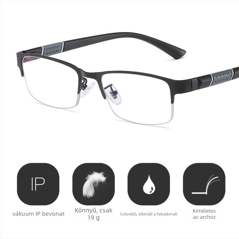 Olvasó szemüveg polyfokális lencsékkel, műanyag lencsék, teljes keret, kisméretű arcúak számára