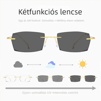 Ao Xue Olvasó szemüveg – keret nélküli, gyémánt díszítéssel, műgyantából készült lencsék