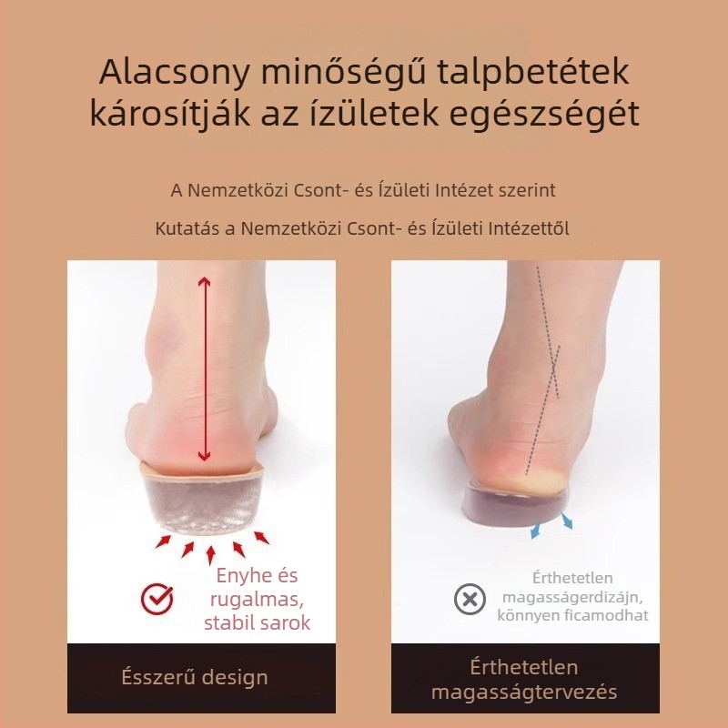 Rejtett magasságot növelő talpbetét, szilikon, Modell Fszgxd, Kültéri használatra, Unisex