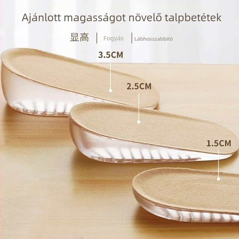 Rejtett magasságot növelő talpbetét, szilikon, Modell Fszgxd, Kültéri használatra, Unisex
