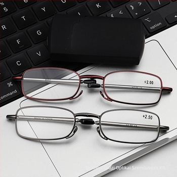 Olvasószemüveg fémből készült ovális keretben, gyanta lencsékkel és aszferikus lencsékkel, kis arcformához illeszkedő