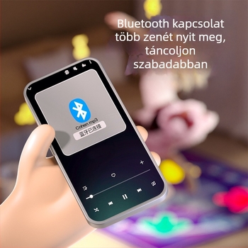 Gyermekek zenés táncmatraca — összecsukható, interaktív játék, műanyagból, 7–14 éveseknek