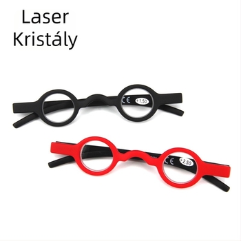 Olvasó szemüveg, teljes keret, kerek keret, vintage stílus, lencsék gyantából