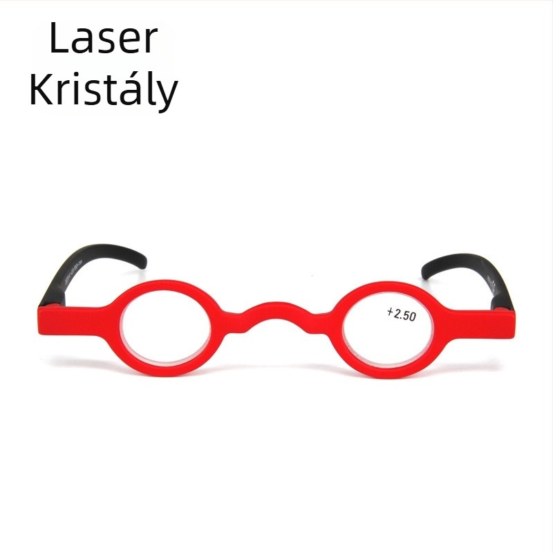 Olvasó szemüveg, teljes keret, kerek keret, vintage stílus, lencsék gyantából