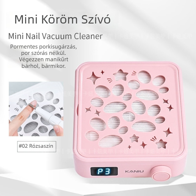 Kaniu körömápolási por-elszívó brushless turbina, mini, magas szívóerő, körömpor-szűrő, modell G2XCQ7, professzionális manikűr eszköz