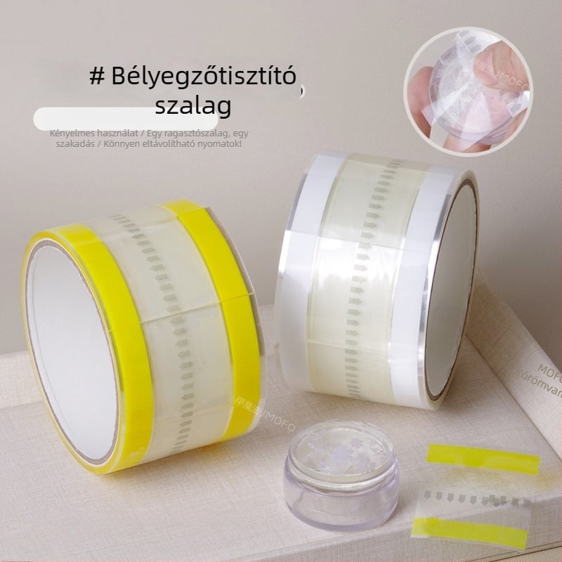 Egyszer használható, átlátszó köröm art pecsét tisztító szalag - szétválasztható, 66,3 g, hazai márka