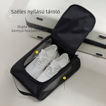 Utazási cipőtaska – Poliészter, modern minimalist stílus, 100 darabos csomag, OEM márka, 2025-ös bevezetés