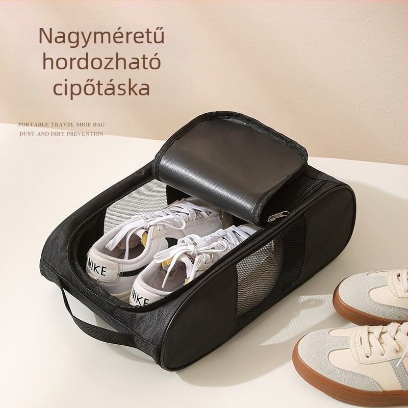 Utazási cipőtaska – Poliészter, modern minimalist stílus, 100 darabos csomag, OEM márka, 2025-ös bevezetés