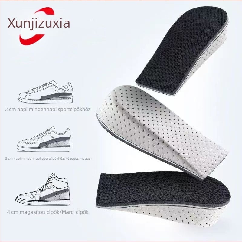 Magasságot növelő EVA talpbetét – Modell 602, teljes talpbetét, uniszex, 2.3–4.3 cm emelés, minden cipőhöz, egész évben.