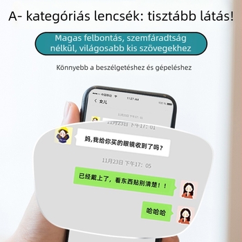 Keret nélküli olvasó szemüveg, anti-kék fény és anti-radiáció funkcióval, gyantából készült lencsékkel, fém keret, dioptria opciók 100/150/200/250/300 férfiaknak középkorú és idősebbeknek