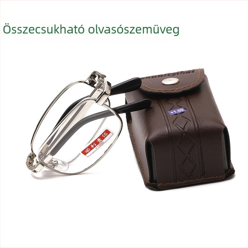 Smooth One Hundred Olvasószemüveg üveg lencsékkel, fém keret, teljes keret, 46×19×134 mm, Modell 503