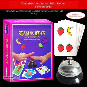 Gyümölcs kártya — Szülő-gyermek interaktív puzzle társasjáték családi neveléshez (bevont papír; színes doboz; 7–14 évesek)