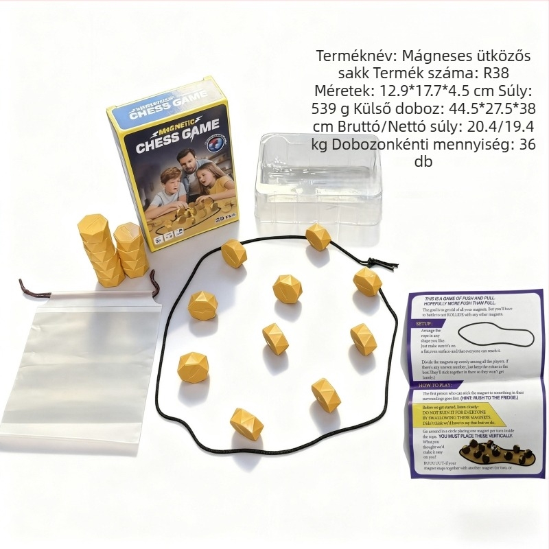 Mágneses küzdő sakk két személyre – Buddy Star családi interaktív oktató játék, fejleszti a gondolkodást és a koordinációt, műanyagból