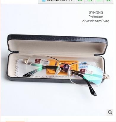 Olvasószemüveg • Modell 8008 • Félkerek kivitel • Anyag: fém • Márka: Gu Yue Red • Specifikációk: 53 portok 15-136