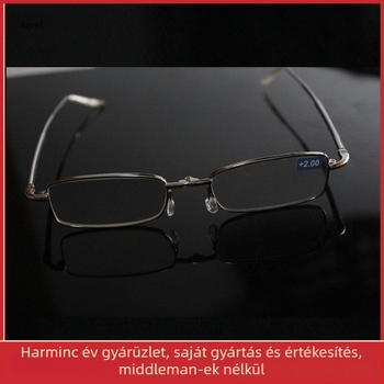 Olvasószemüveg kopásálló HD szemvédő védelem, összecsukható fém keret, teljes keret, közeli látás támogatás