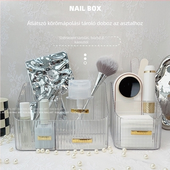 Manikűr tároló doboz, többszintes szervező manikűr eszközök és szempilla kiegészítők számára, lorossi