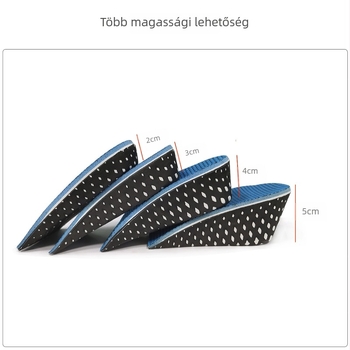 A lábbelik belső talp – félmagas emelő talpbetét, EVA anyag, magasság 3 cm vagy 5 cm, modell 005 half, uniszex mindennapi cipőkhöz