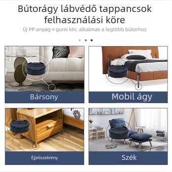 Állítható magasságú bútorlábu párna, csúszásmentes, fényes PP anyagból, injekciós öntésű, modern stílus